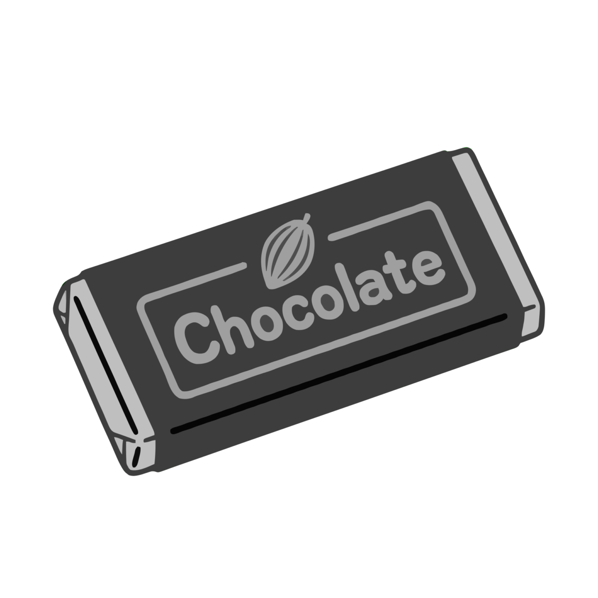 包装チョコレートのイラスト無料ダウンロード(モノクロ)