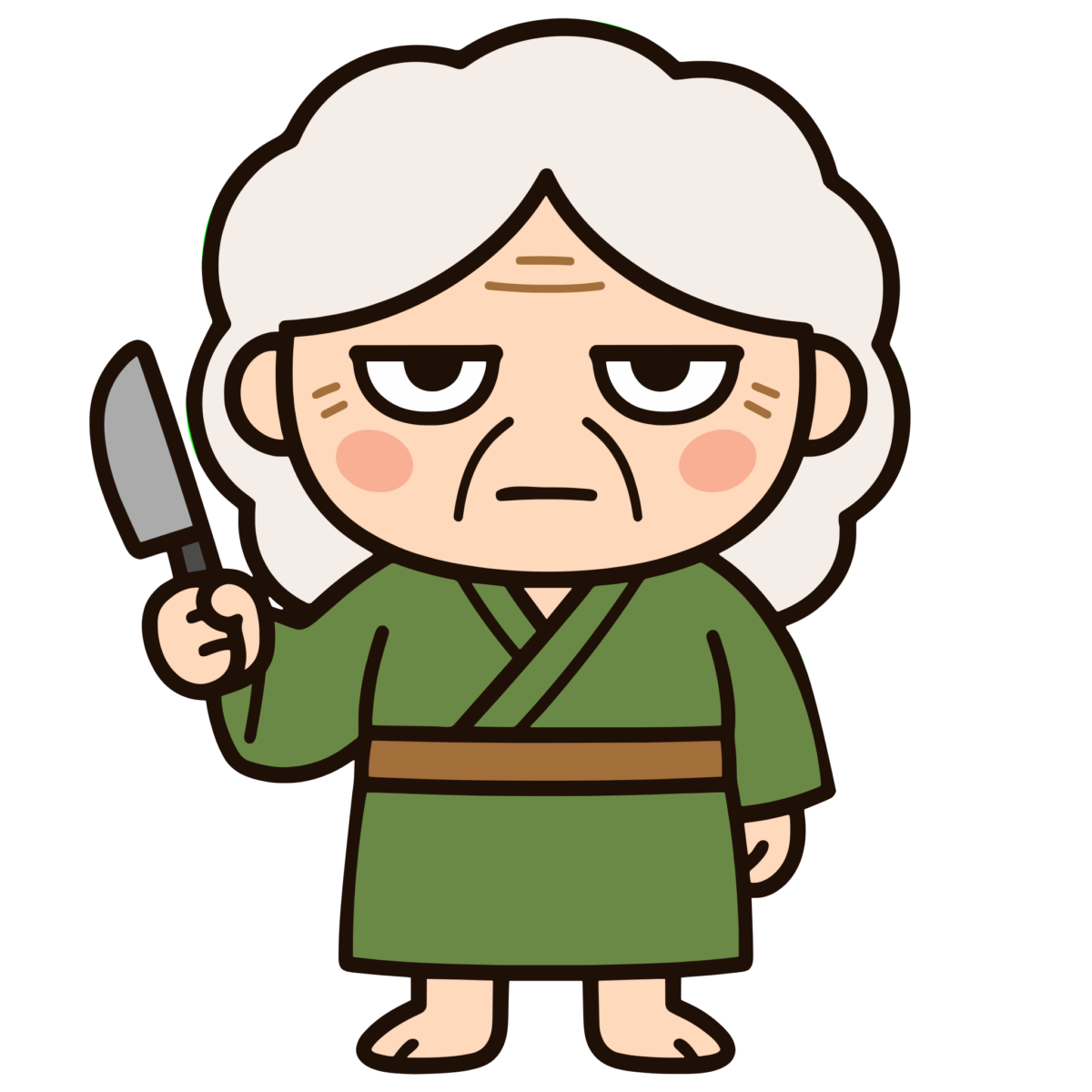 山姥のイラスト無料ダウンロード（カラー）