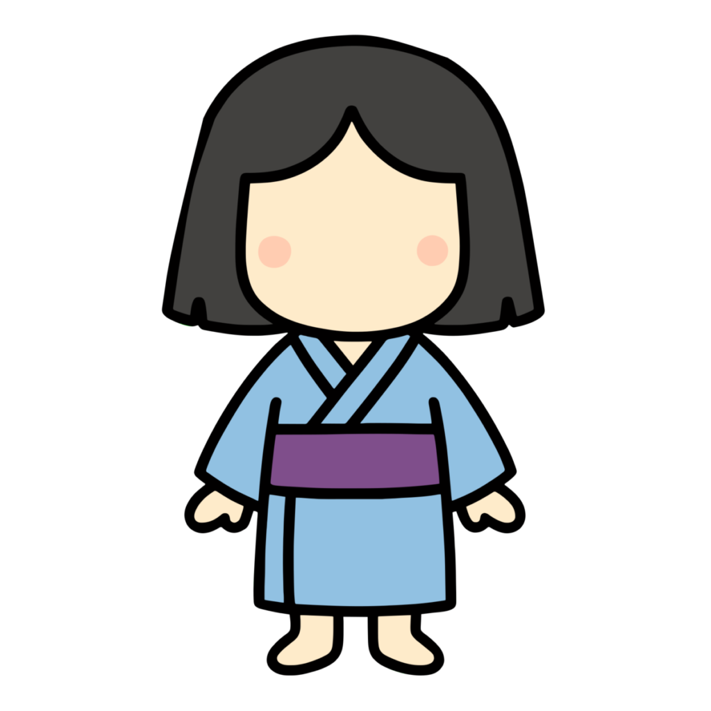 のっぺらぼうのイラスト無料ダウンロード（カラー）