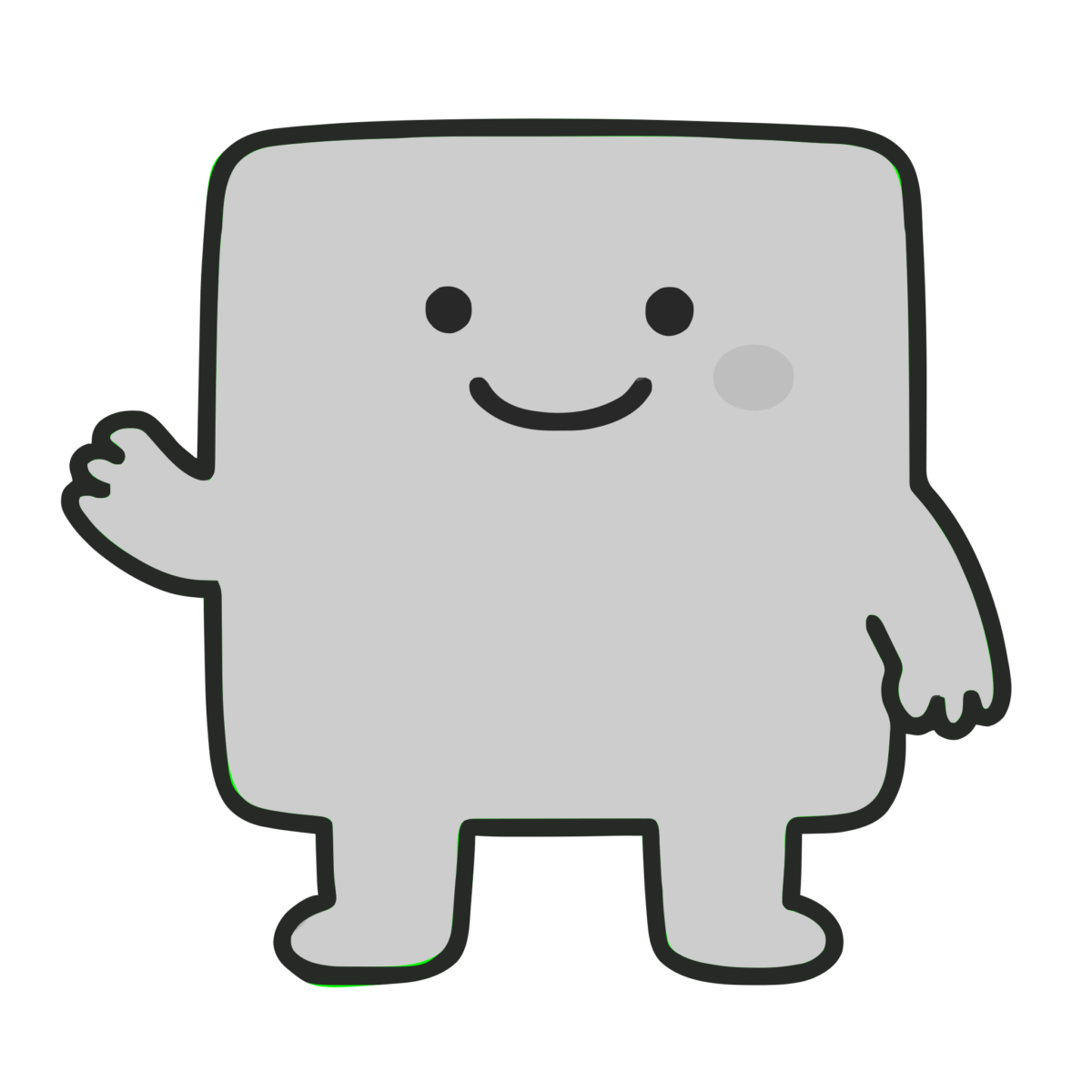 ぬりかべのイラスト無料ダウンロード（モノクロ）