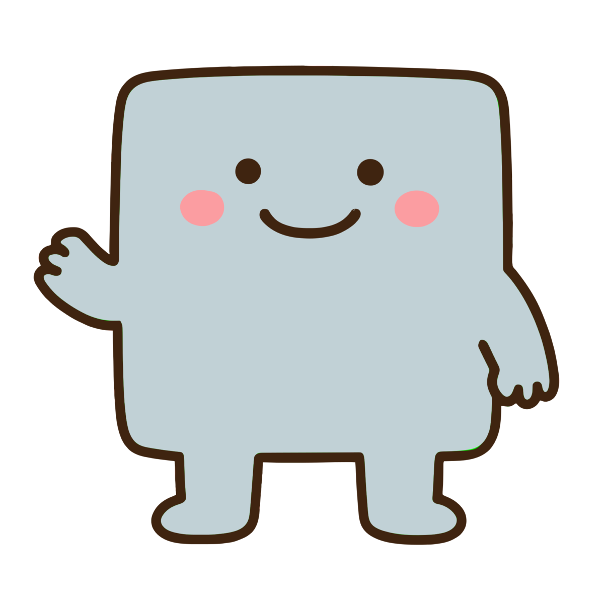 ぬりかべのイラスト無料ダウンロード（カラー）