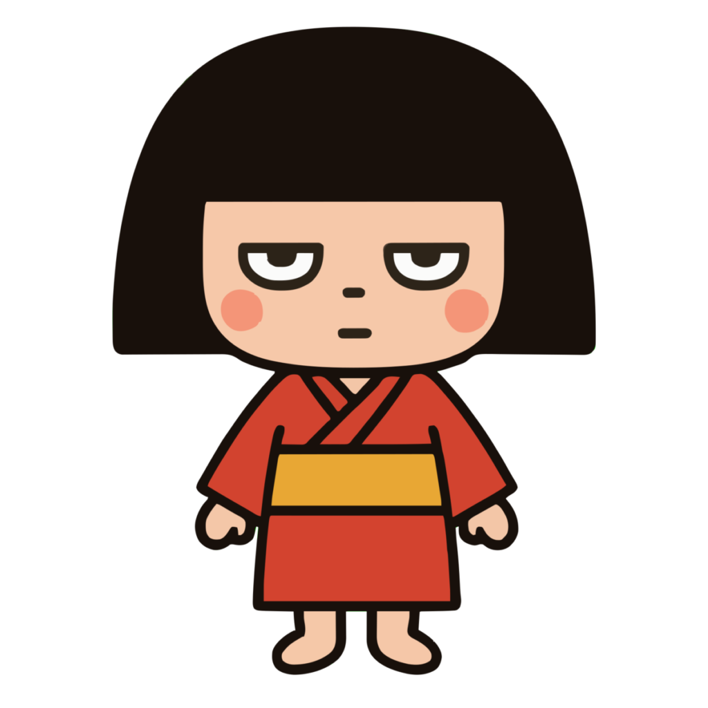 座敷童子のイラスト無料ダウンロード（カラー）
