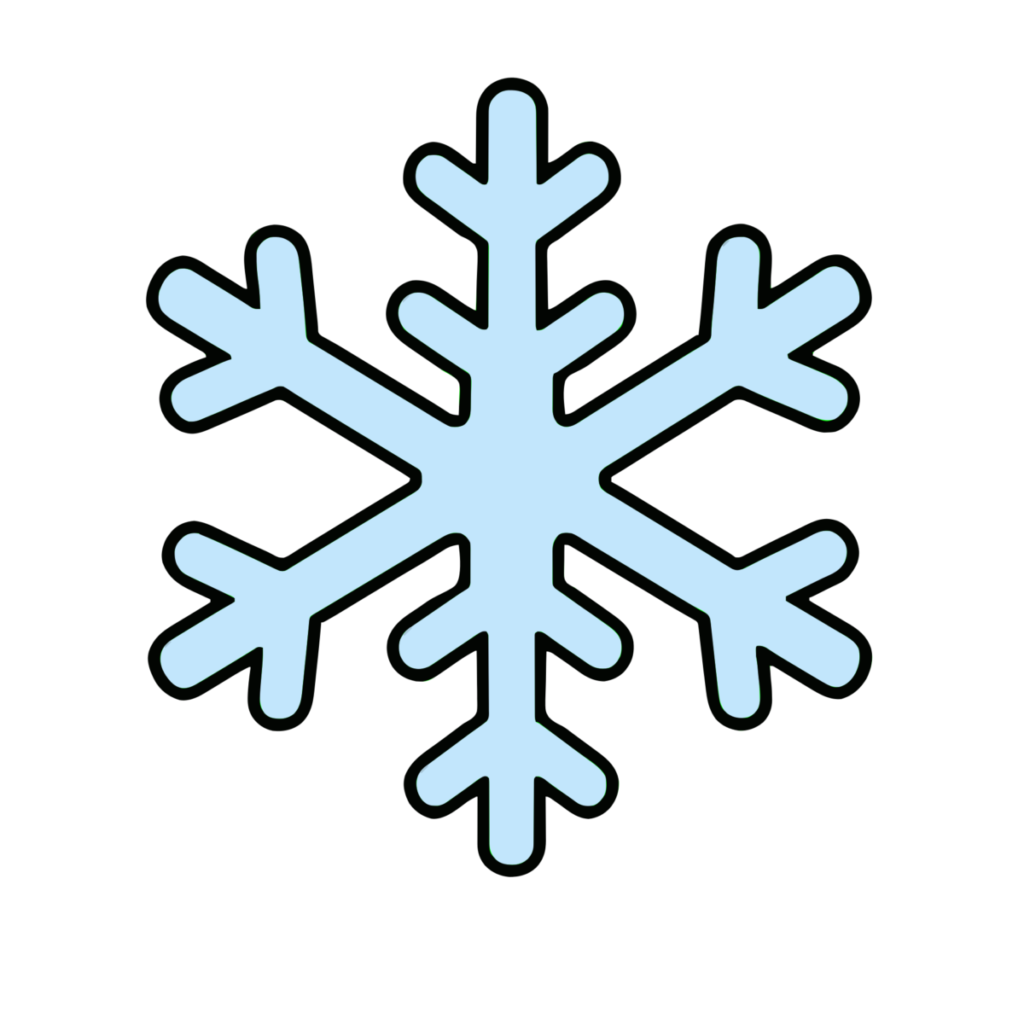 雪の結晶のイラスト（カラー）