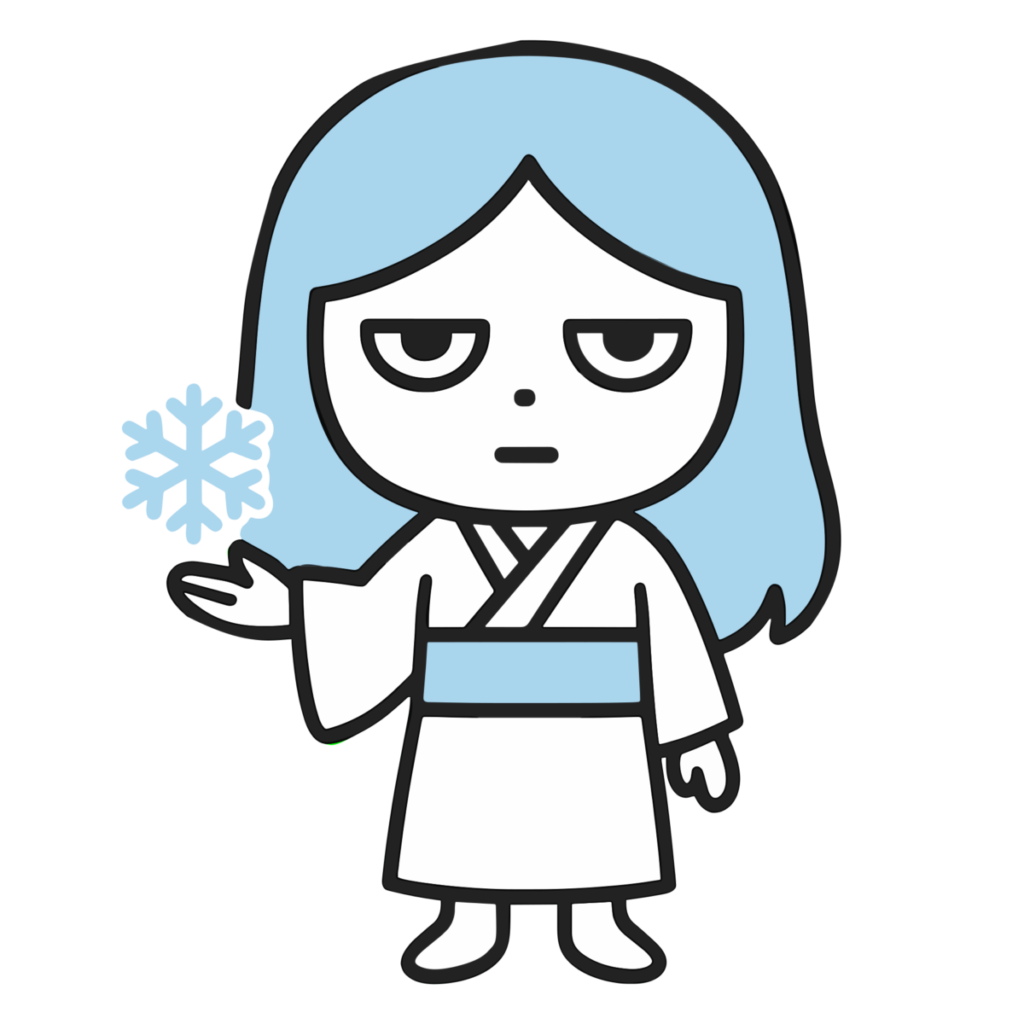 雪女のイラスト無料ダウンロード（カラー）